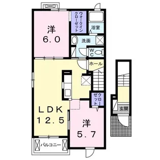 エスペランサ・ヴィラB【2階】の間取り