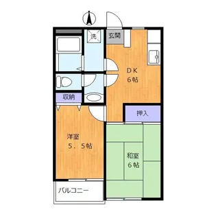 パープルタウン竹の塚【2階】の間取り