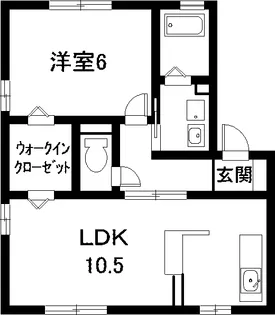 コゥジィーコート【1階】の間取り