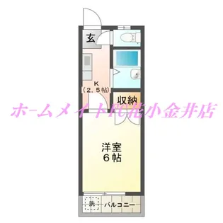 金子コーポ60【2階】の間取り