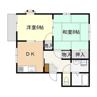 ロイヤル御茶山C【2階】の間取り