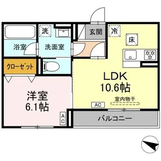 メゾン梅木【1階】の間取り