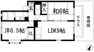 ハイカムールエルテ【1階】の間取り
