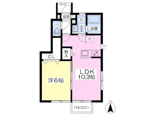 アーバンハイツ桜D【1階】の間取り