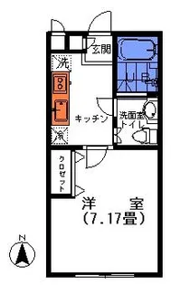 パールアイボリー大森【1階】の間取り