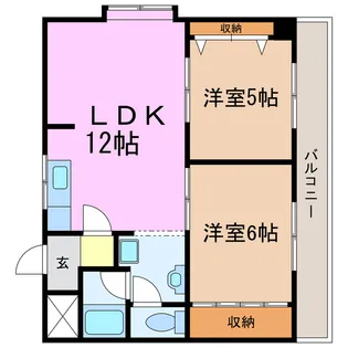 カネマンビル【12階】の間取り