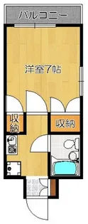 ベルシティ【7階】の間取り