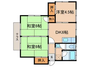 コーポ大谷6【1階】の間取り
