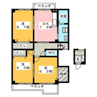 ネクステージ本宮【2階】の間取り
