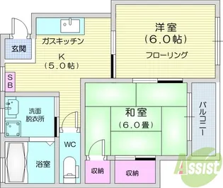 Kハイツ【2階】の間取り