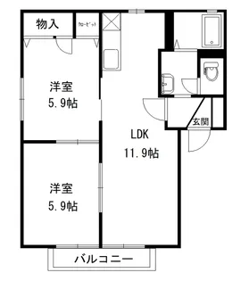 ファミールメゾンA【1階】の間取り