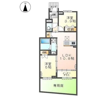 岐阜市薮田西O様2期新築アパート【1階】の間取り