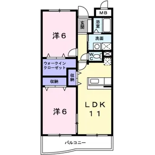 フルール野色【4階】の間取り