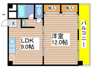 大成レジデンス内田橋【4階】の間取り
