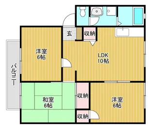 サンビレッジ竜之口 B棟【1階】の間取り