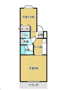 コーポヤマヒサ【1階】の間取り
