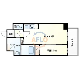 エスリードコート阿倍野昭和町【10階】の間取り