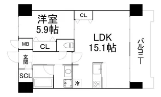 スプランディッド野江【8階】の間取り