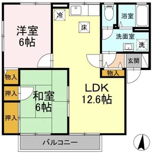 グランヴェール三河 B棟【1階】の間取り