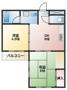 ハイツ久我【3階】の間取り