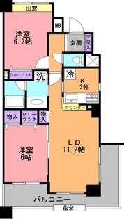 コスモ川口栄町【4階】の間取り