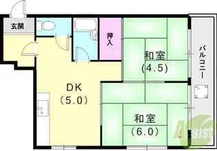 阪急堂パレス【4階】の間取り