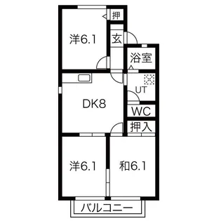 エントピア御望A G【1階】の間取り