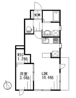 エルシア四谷【1階】の間取り