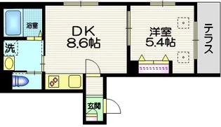 ラ リューシュ【1階】の間取り