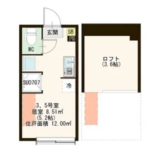 ハーモニーテラス上井草III【2階】の間取り