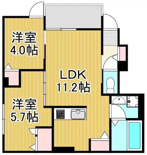 ノール アサヒ【1階】の間取り