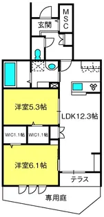 LE NOA【1階】の間取り