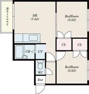 グランドール発寒【4階】の間取り