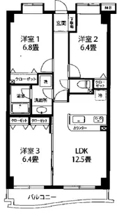 クイーンズ・パレス1【4階】の間取り