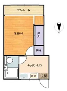 ハイツサンフラワー【1階】の間取り