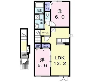 グラン シャンA【2階】の間取り