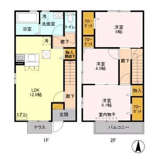 コリーヌ A棟の間取り