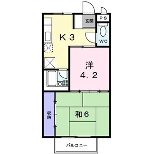 コーポみやびA【2階】の間取り
