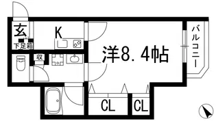 ウェルスクエア池田石橋【1階】の間取り