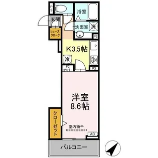 D crest 草薙2丁目【2階】の間取り