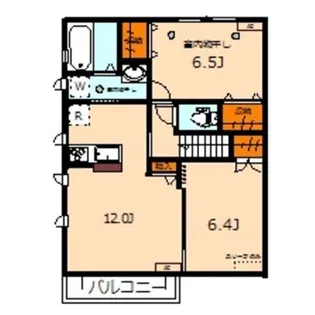 バンデハイムA・B【2階】の間取り