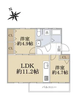 車返住宅1 3号棟【5階】の間取り