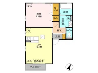 グランジェII【2階】の間取り