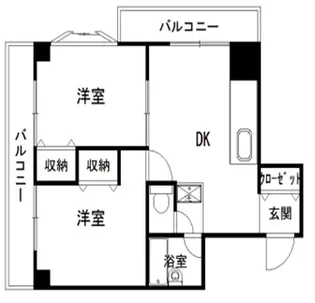 ドミシールヒルサイド本牧【3階】の間取り