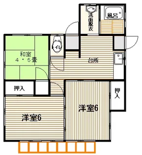 福島県いわき市小名浜住吉字道下【一戸建】の間取り