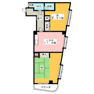 荘苑岩塚【4階】の間取り
