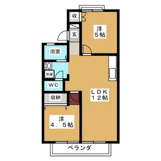 コーポゴトウフローラ I【2階】の間取り