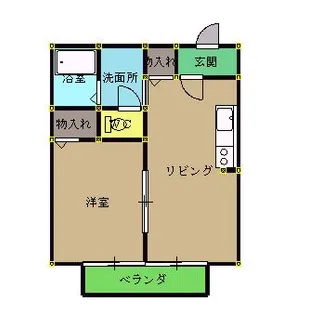 セジュール上ノ山B棟【2階】の間取り