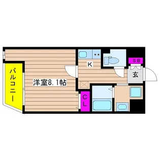 レジディア江戸堀【7階】の間取り