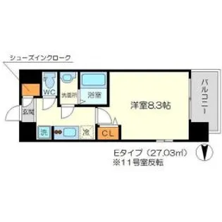 リッツ新大阪【6階】の間取り